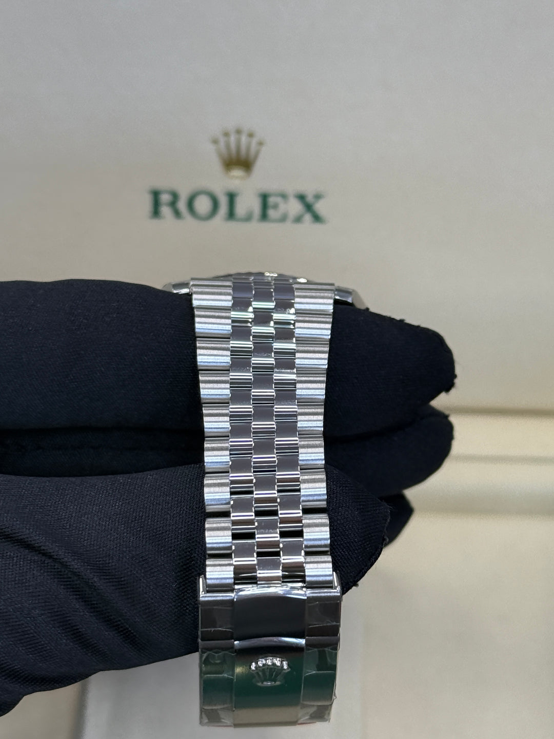 Rolex Datejust 41mm Stainless Steel Fluted Jubilee Mint Green Stick Dial - 126334