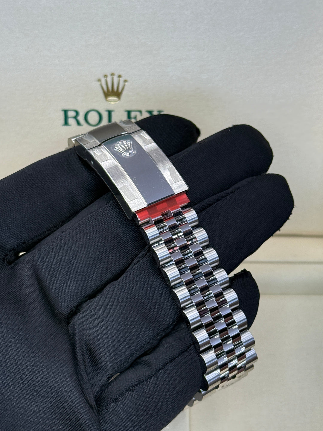 Rolex Datejust 41mm Stainless Steel Fluted Jubilee Mint Green Stick Dial - 126334