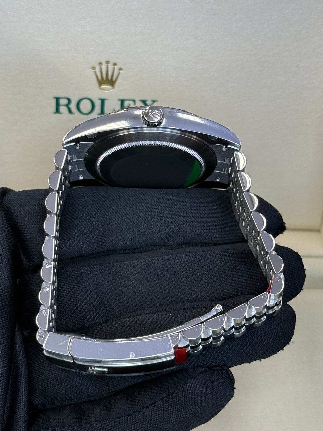 Rolex Datejust 41mm Stainless Steel Fluted Jubilee Mint Green Stick Dial - 126334
